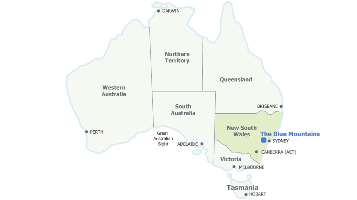 Three Sisters Australia map