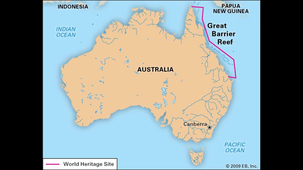 Great Barrier Australia map