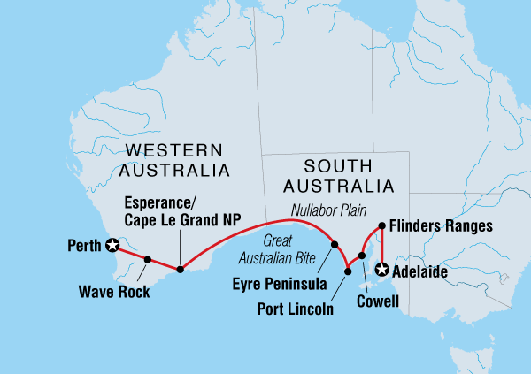 Bản đồ Flinders Ranges Australia map